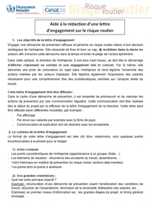 aide redaction lettre engagement RR