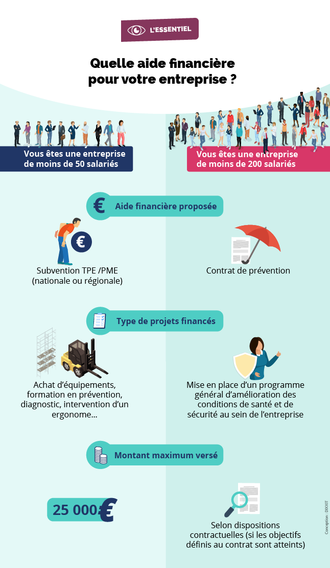 infographie aide financiere entreprise